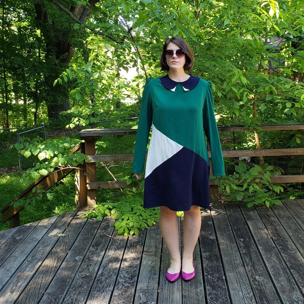 Modern Colorblock Dress- Size 12